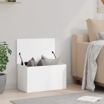 vidaXL Cutie de depozitare, alb, 60x35x35 cm, lemn prelucrat