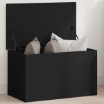 vidaXL Cutie de depozitare, negru, 60x35x35 cm, lemn prelucrat vidaXL Cutie de depozitare, negru, 60x35x35 cm, lemn prelucrat