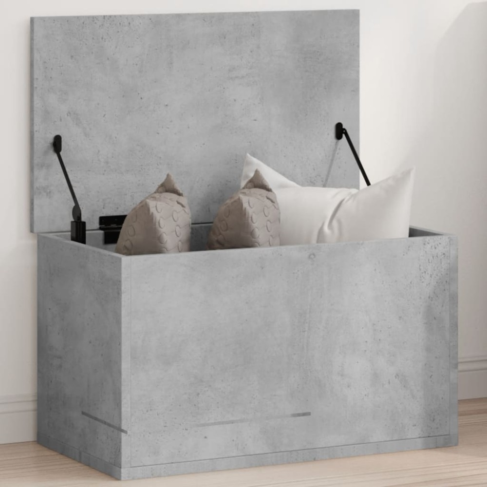 vidaXL Cutie de depozitare, gri beton, 60x35x35 cm, lemn prelucrat