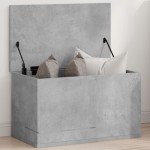 vidaXL Cutie de depozitare, gri beton, 60x35x35 cm, lemn prelucrat
