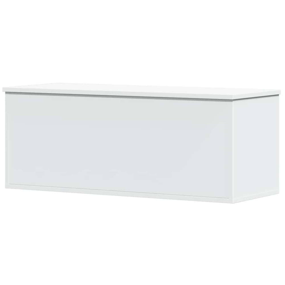 vidaXL Cutie de depozitare, alb, 90x35x35 cm, lemn prelucrat