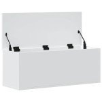 vidaXL Cutie de depozitare, alb, 90x35x35 cm, lemn prelucrat