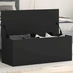 vidaXL Cutie de depozitare, negru, 90x35x35 cm, lemn prelucrat vidaXL Cutie de depozitare, negru, 90x35x35 cm, lemn prelucrat