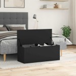 vidaXL Cutie de depozitare, negru, 90x35x35 cm, lemn prelucrat vidaXL Cutie de depozitare, negru, 90x35x35 cm, lemn prelucrat