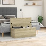 vidaXL Cutie de depozitare, stejar sonoma, 90x35x35 cm, lemn prelucrat vidaXL Cutie de depozitare, stejar sonoma, 90x35x35 cm, lemn prelucrat