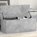 vidaXL Cutie de depozitare, gri beton, 90x35x35 cm, lemn prelucrat vidaXL Cutie de depozitare, gri beton, 90x35x35 cm, lemn prelucrat