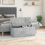 vidaXL Cutie de depozitare, gri beton, 90x35x35 cm, lemn prelucrat vidaXL Cutie de depozitare, gri beton, 90x35x35 cm, lemn prelucrat