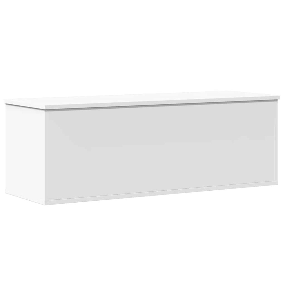 vidaXL Cutie de depozitare, alb, 102x35x35 cm, lemn prelucrat