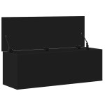 vidaXL Cutie de depozitare, negru, 102x35x35 cm, lemn prelucrat
