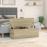 vidaXL Cutie de depozitare, stejar sonoma, 102x35x35cm, lemn prelucrat vidaXL Cutie de depozitare, stejar sonoma, 102x35x35cm, lemn prelucrat