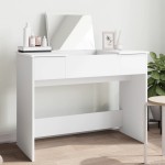 vidaXL Masă de toaletă cu oglindă, alb, 100x45x76 cm vidaXL Masă de toaletă cu oglindă, alb, 100x45x76 cm