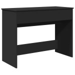 vidaXL Masă de toaletă cu oglindă, negru, 100x45x76 cm
