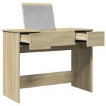 vidaXL Masă de toaletă cu oglindă, stejar sonoma, 100x45x76 cm