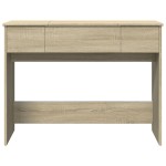 vidaXL Masă de toaletă cu oglindă, stejar sonoma, 100x45x76 cm