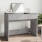 vidaXL Masă de toaletă cu oglindă, gri beton, 100x45x76 cm vidaXL Masă de toaletă cu oglindă, gri beton, 100x45x76 cm