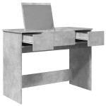 vidaXL Masă de toaletă cu oglindă, gri beton, 100x45x76 cm vidaXL Masă de toaletă cu oglindă, gri beton, 100x45x76 cm