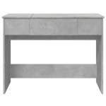 vidaXL Masă de toaletă cu oglindă, gri beton, 100x45x76 cm vidaXL Masă de toaletă cu oglindă, gri beton, 100x45x76 cm