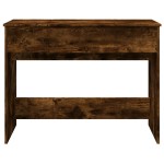 vidaXL Masă de toaletă cu oglindă, stejar fumuriu, 100x45x76 cm vidaXL Masă de toaletă cu oglindă, stejar fumuriu, 100x45x76 cm