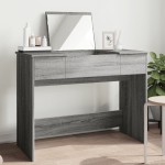 vidaXL Masă de toaletă cu oglindă, gri sonoma, 100x45x76 cm vidaXL Masă de toaletă cu oglindă, gri sonoma, 100x45x76 cm