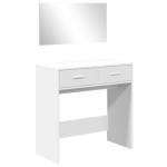 vidaXL Masă de toaletă cu oglindă, alb, 80x39x80 cm vidaXL Masă de toaletă cu oglindă, alb, 80x39x80 cm