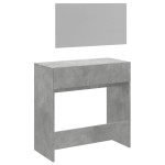 vidaXL Masă de toaletă cu oglindă, gri beton, 80x39x80 cm vidaXL Masă de toaletă cu oglindă, gri beton, 80x39x80 cm