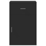 vidaXL Dulap de depozitare, negru, 56,5x39x90 cm, lemn prelucrat