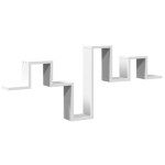 vidaXL Raft de perete, alb, 104,5x10x43 cm, lemn prelucrat vidaXL Raft de perete, alb, 104,5x10x43 cm, lemn prelucrat