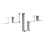 vidaXL Raft de perete, alb, 104,5x10x43 cm, lemn prelucrat vidaXL Raft de perete, alb, 104,5x10x43 cm, lemn prelucrat