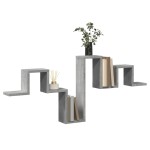 vidaXL Raft de perete, gri beton, 104,5x10x43 cm , lemn prelucrat
