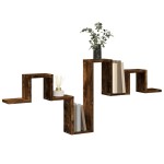vidaXL Raft de perete, stejar fumuriu, 104,5x10x43 cm, lemn prelucrat vidaXL Raft de perete, stejar fumuriu, 104,5x10x43 cm, lemn prelucrat