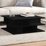 vidaXL Măsuță de cafea, negru, 70x70x29 cm, lemn prelucrat vidaXL Măsuță de cafea, negru, 70x70x29 cm, lemn prelucrat