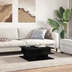 vidaXL Măsuță de cafea, negru, 70x70x29 cm, lemn prelucrat vidaXL Măsuță de cafea, negru, 70x70x29 cm, lemn prelucrat