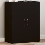 vidaXL Fișet, negru, 60x32x77,5 cm, lemn prelucrat vidaXL Fișet, negru, 60x32x77,5 cm, lemn prelucrat