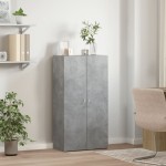vidaXL Fișet, gri beton, 60x32x115 cm, lemn prelucrat