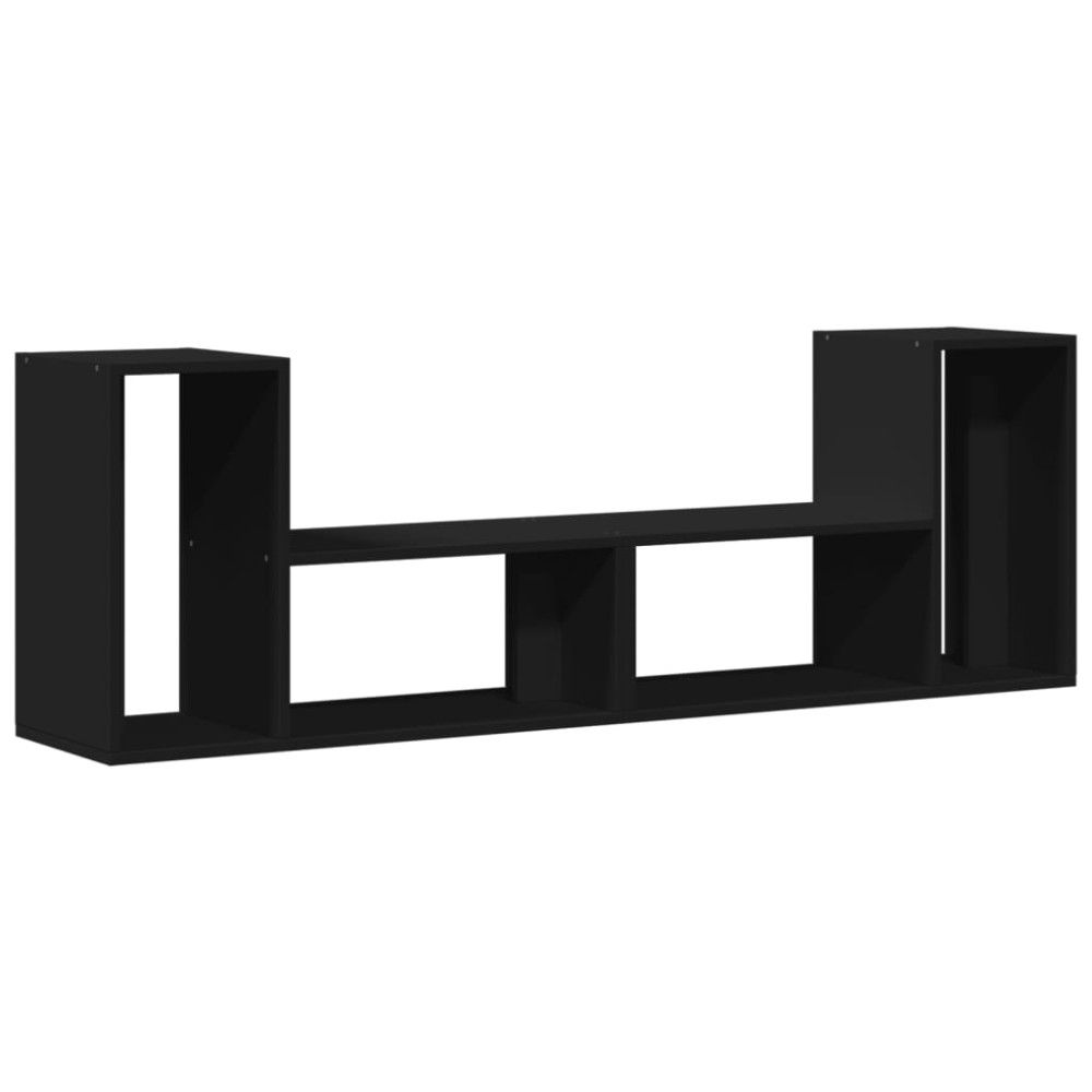 vidaXL Dulap TV, 2 buc., negru, 75x30x50 cm, lemn prelucrat