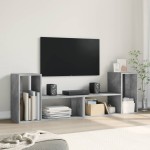 vidaXL Dulapuri TV, 2 buc., gri beton, 75x30x50 cm, lemn prelucrat