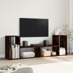 vidaXL Dulapuri TV, 2 buc, stejar fumuriu, 75x30x50 cm, lemn prelucrat