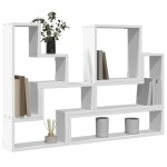 vidaXL Raft de perete, alb, 96x12x64 cm, lemn prelucrat