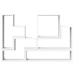 vidaXL Raft de perete, alb, 96x12x64 cm, lemn prelucrat
