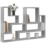 vidaXL Raft de perete, gri beton, 96x12x64 cm, lemn prelucrat