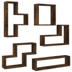 vidaXL Raft de perete, stejar fumuriu, 96x12x64 cm, lemn prelucrat vidaXL Raft de perete, stejar fumuriu, 96x12x64 cm, lemn prelucrat