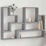 vidaXL Raft de perete, gri sonoma, 96x12x64 cm, lemn prelucrat vidaXL Raft de perete, gri sonoma, 96x12x64 cm, lemn prelucrat