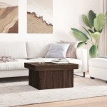 vidaXL Măsuță de cafea, maro, 80x55x40 cm, lemn prelucrat vidaXL Măsuță de cafea, maro, 80x55x40 cm, lemn prelucrat
