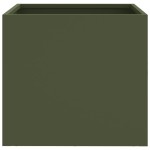 vidaXL Jardinieră, verde măsliniu, 32x30x29 cm, oțel vidaXL Jardinieră, verde măsliniu, 32x30x29 cm, oțel