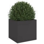 vidaXL Jardinieră, negru, 42x40x39 cm, oțel vidaXL Jardinieră, negru, 42x40x39 cm, oțel
