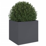 vidaXL Jardinieră, antracit, 49x47x46 cm, oțel vidaXL Jardinieră, antracit, 49x47x46 cm, oțel