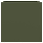 vidaXL Jardinieră, verde măsliniu, 49x47x46 cm, oțel vidaXL Jardinieră, verde măsliniu, 49x47x46 cm, oțel