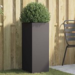 vidaXL Jardinieră, negru, 32x29x75 cm, oțel vidaXL Jardinieră, negru, 32x29x75 cm, oțel