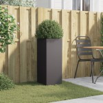 vidaXL Jardinieră, negru, 32x29x75 cm, oțel vidaXL Jardinieră, negru, 32x29x75 cm, oțel