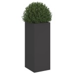 vidaXL Jardinieră, negru, 32x29x75 cm, oțel vidaXL Jardinieră, negru, 32x29x75 cm, oțel